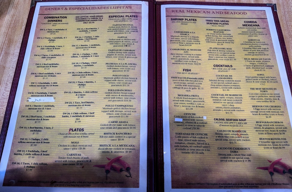 Lupita's Mexican Food Menu - Image 5